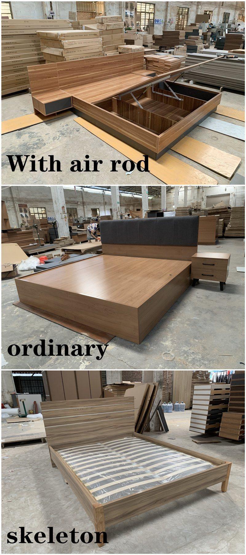 China Wholesale Factory Modern Hotel Wooden Bedroom Furniture Set Mattress Sofa Double King Wall Bed