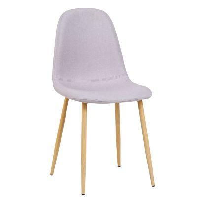 Room Furniture Luxury Fabric Dining Chair with Wooden Effect Legs