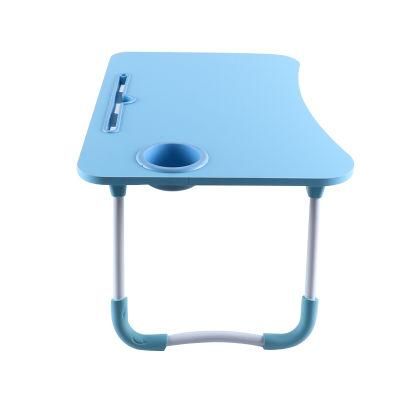 Adjustable MDF Computer Folding Laptop Bed Table with Cup Holder