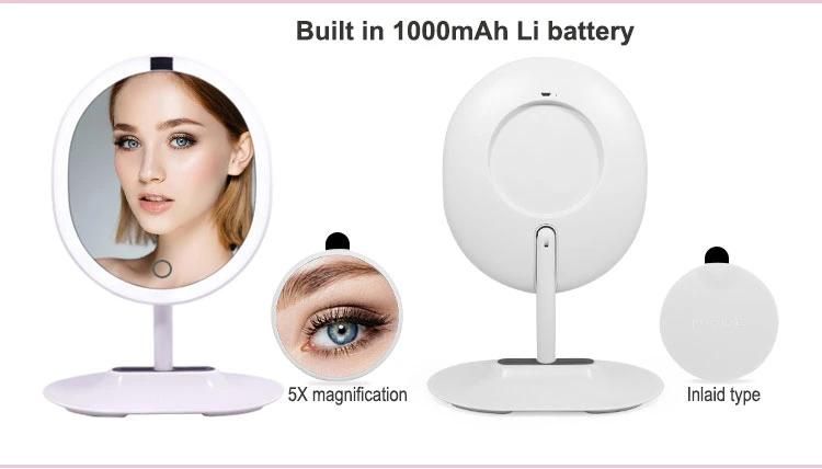 New Item LED Vanity Makeup Mirror with 5X Magnifying Glass