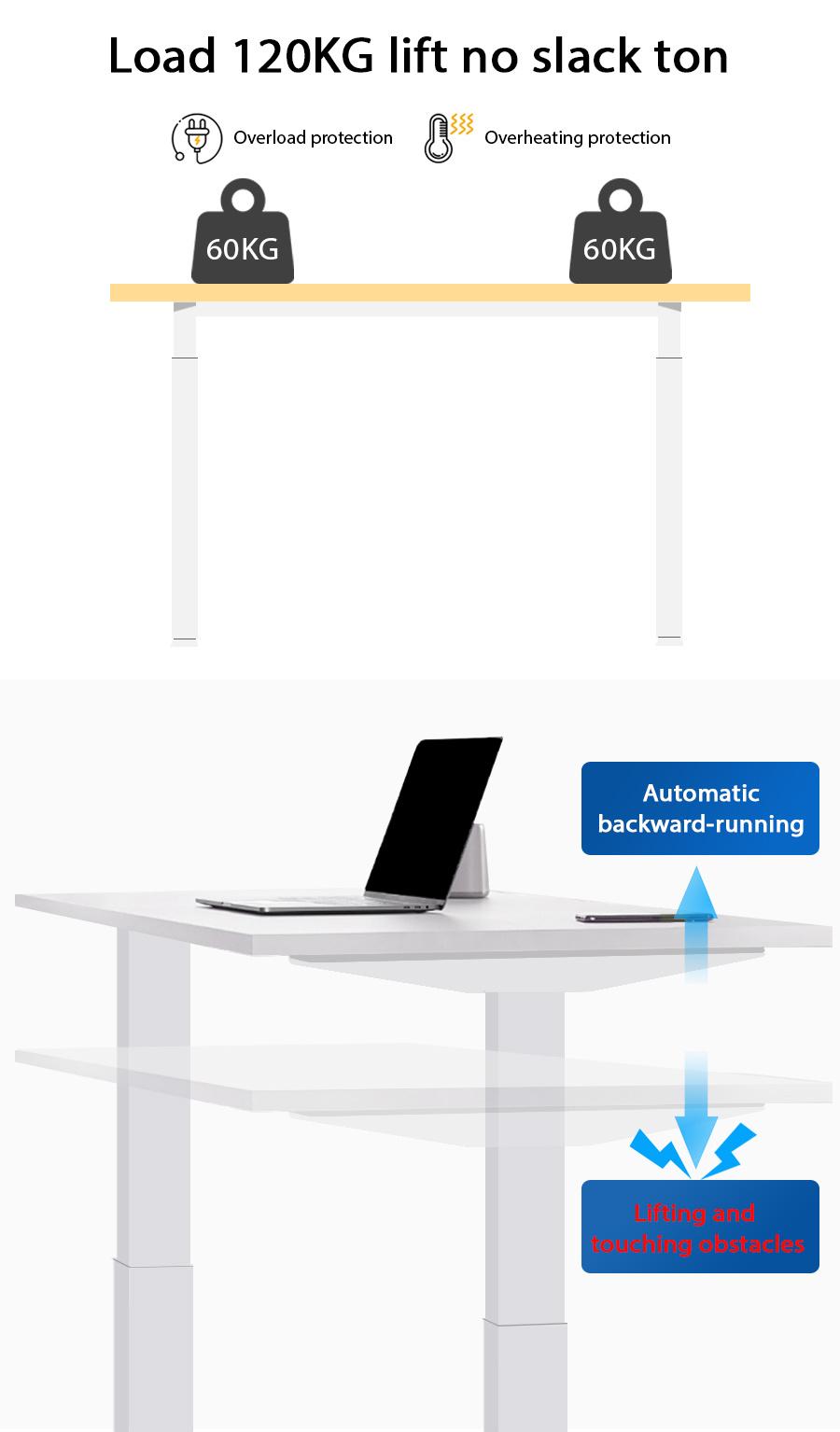 Electric Sit Stand Office Height Adjustable Desk