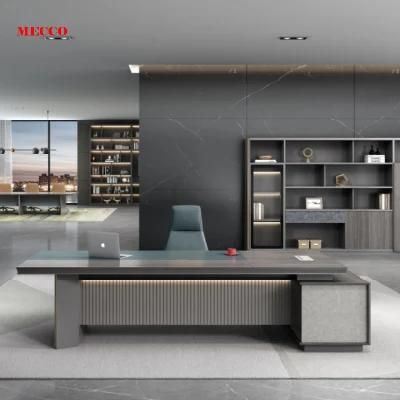 Office Furniture Wooden Furniture L Shape MDF Comfortable Modern Wooden Boss Manager CEO Executive Office Table