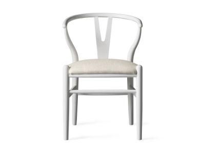 European Style White Armchair Velvet Dining Chair Luxury Furniture