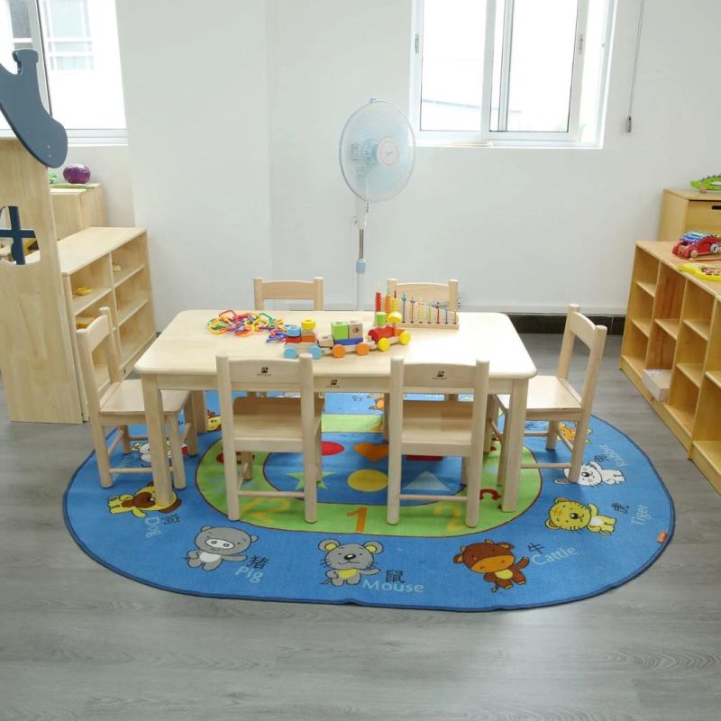 Modern Wooden Furniture for Preschool Kids, Hot Sale Kindergarten Wooden Table, Daycare Kids Classroom Table