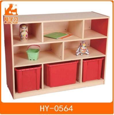 Children Wood Plastic Storage Shelf of Kids Furniture