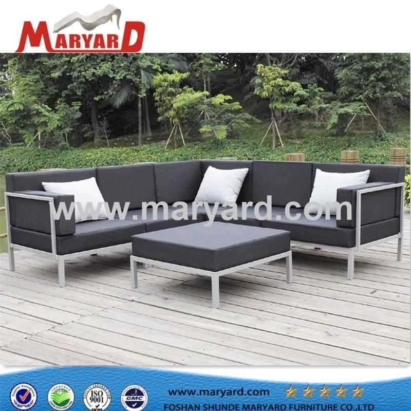 Hotel Outdoor Leisure Sofa Patio Furniture with Ottoman and Table