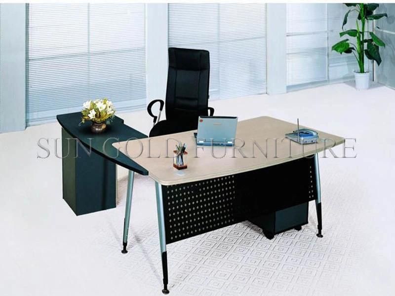 (SZ-OD395) Classic Black L Shape Office Furniture Office Executive Desk