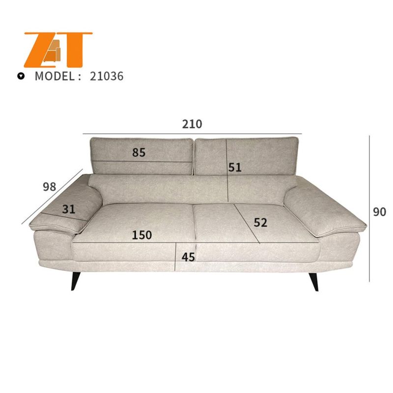 Simple Light Luxury Style European White New Design Fabric Home Furniture Living Room Furniture Sofa Couch Set