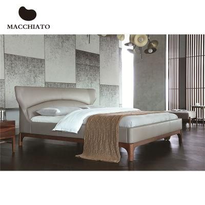 Zhida Hot Sale Italian Design Home Furniture Modern Fashion Bedroom Furniture Leather King Queen Size Bed