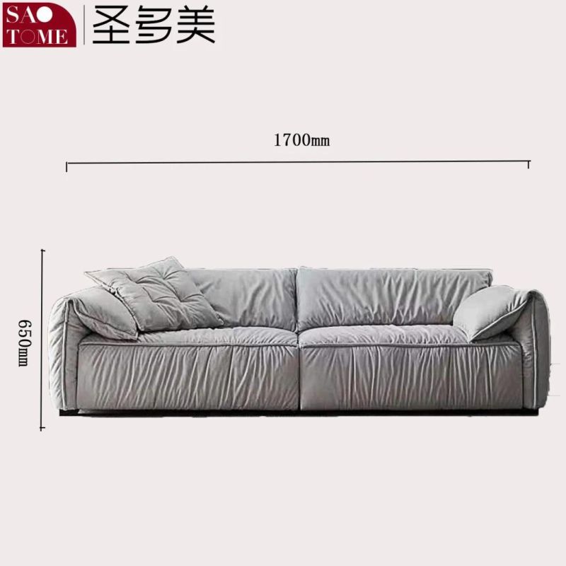 Hot Selling Simple Style Grey 3 Seat Fabric Living Room Sofa