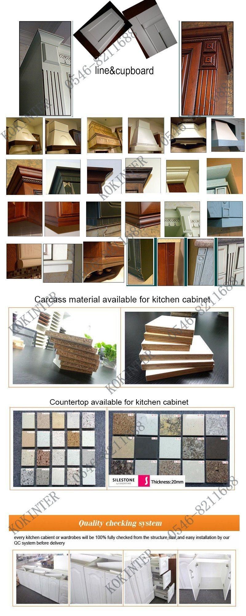 New Design China Soild Wood Kitchen Cabinet Second Modren