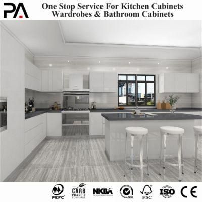 PA Canadian Style Luxury White High Gloss Lacquer Modern Kitchen Cabinets