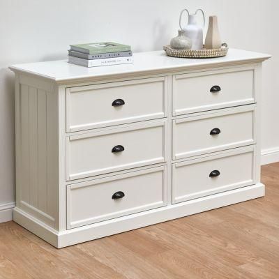 Nova up-to-Date Large White Matte Living Room 6 Drawers Chest Home Storage Cabinet Furniture