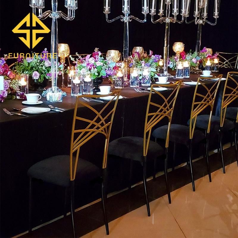 Sawa Foshan Factory Low Price Wholesale Stainless Steel Wedding Event Dining Chair