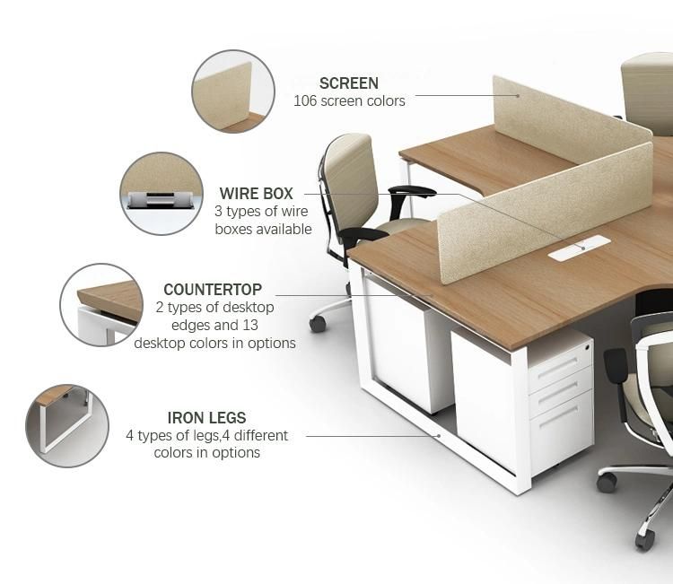 Low Price European Style Modern Appearance Multi Furniture Sets Open Work Space Office Desk