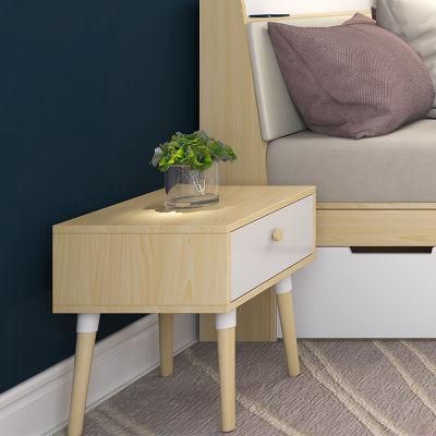 Simple Modern Wooden Beside Table Bedroom Light Luxury Small Nightstands