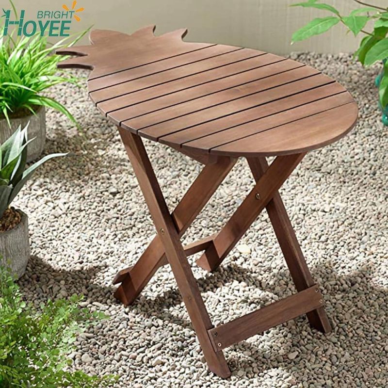 Solid Acacia Wood Outdoor Side Table Coffee Table