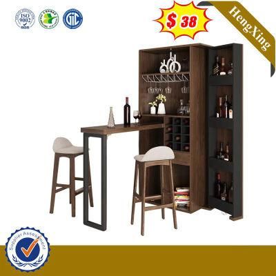 Wholesale Modern High Folding MDF Home Movable Bar Cabinet (UL-9GD051)