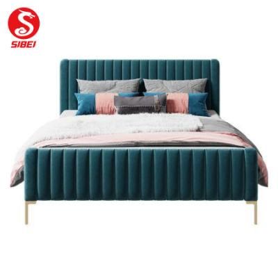 2021 China Modern Bedroom Furniture Double Beds for Home or Hotel Use