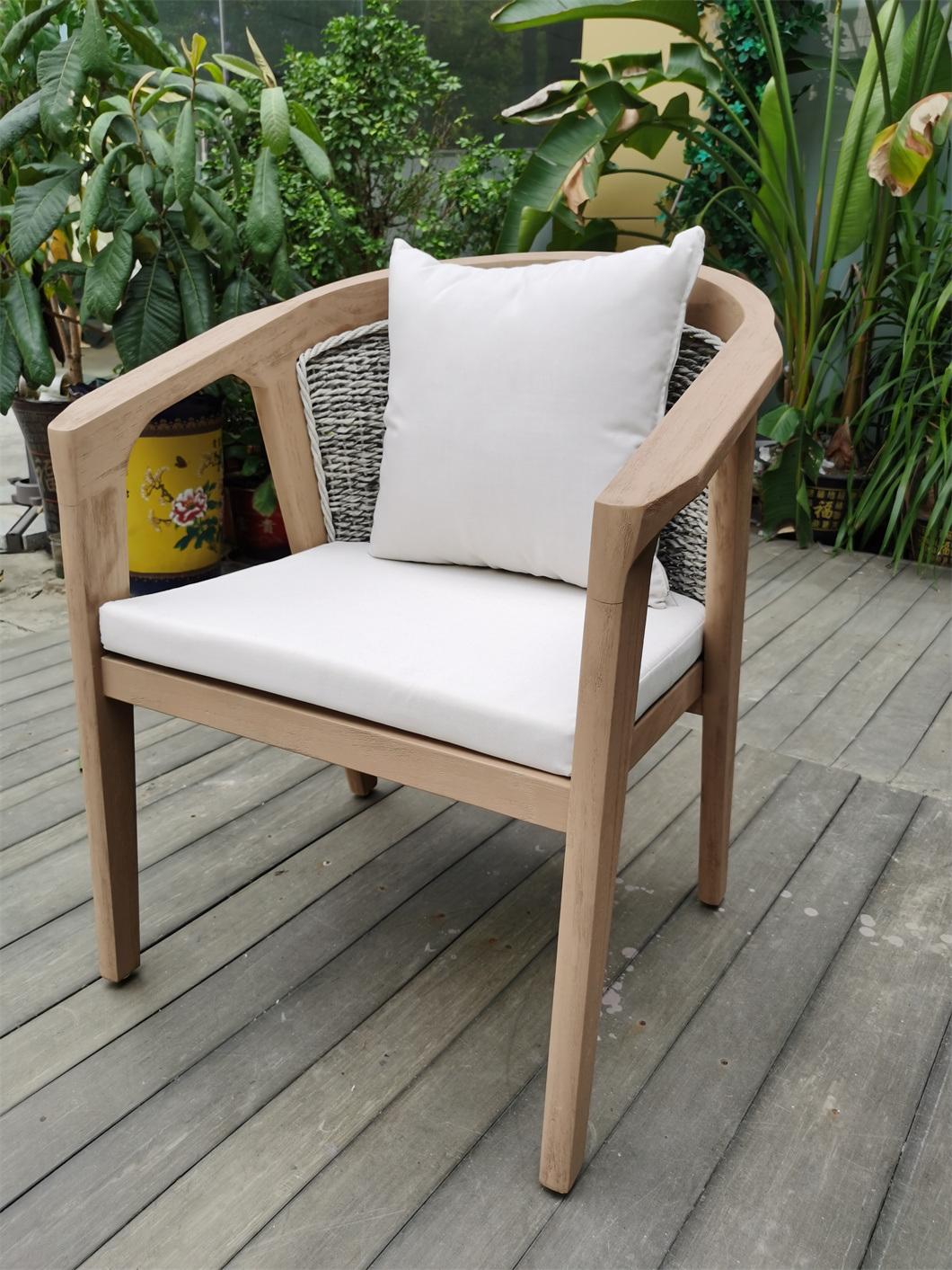 Modern Style Wooden Outdoor Garden Patio Outdoor Rattan Furniture Chair