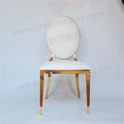 Yc-Zs62 Dior Design Gold Stainless Steel Wedding Chair for Sale