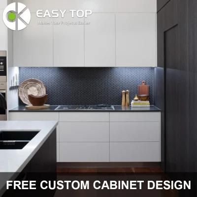 Russia Popular Laminate Quartz Stone Mirrored Cupboard Lacquer Kitchen Cabinets Furniture