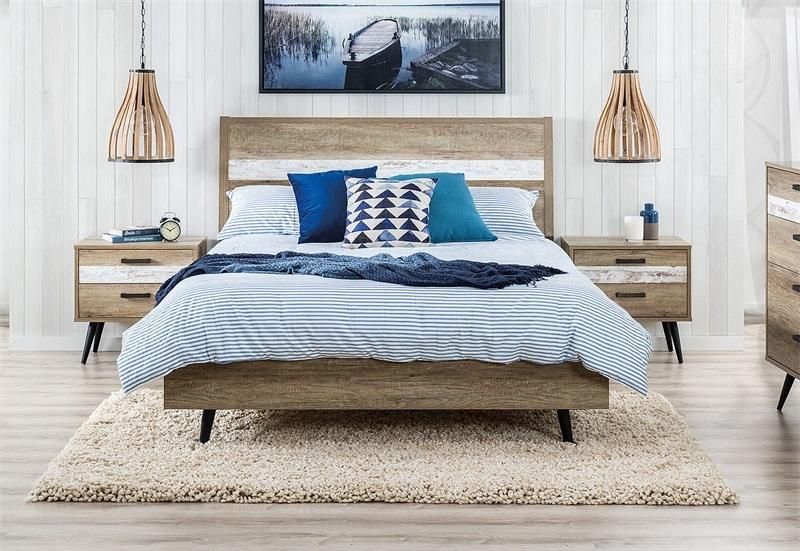 Direct Sale Modern Wood Bed Bedroom Furniture Double Bed