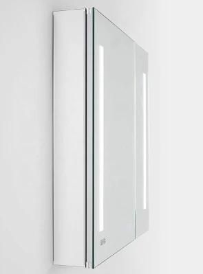 Aluminum, MDF, PVC Sanitary Ware Floor Mirror Cabinet with Soft Closed Hinge
