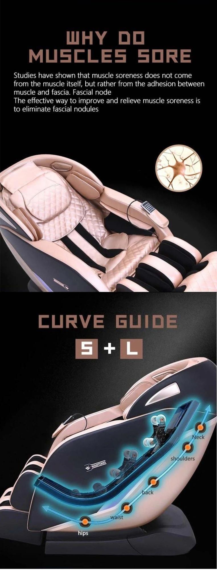 Modern Luxury Foot Full Body 3D Hand Electric Ai Smart Recliner SL Track Zero Gravity Shiatsu 4D Massage Chair for Home Office