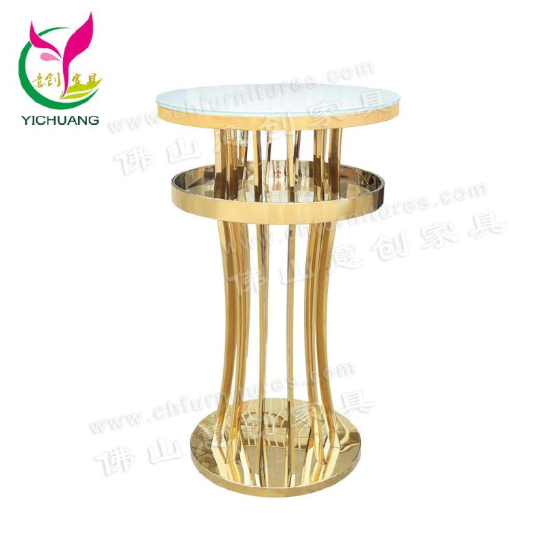 Light Luxury Modern KTV Stainless Steel Coffee Table High Bar Table