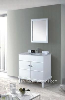 Solid Wood with Cabinet Modern Bathroom Cabinets Framed Mirror