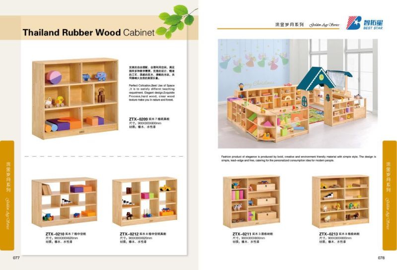 Preschool Corner Cabinet, Kindergarten Toy Storage Cabinet, Children Multi-Function Cabinet, Kids Toy Display Cabinet, Baby Wood Nursery Cabinet