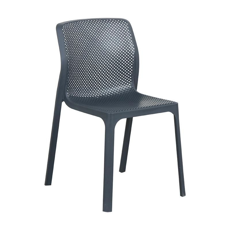Wholesale Outdoor Furniture Modern Style Garden Furniture Java Plastic Chair Eco-Friendly PP Armless Dining Chair