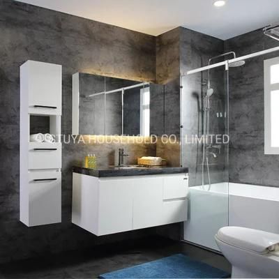 Foshan Furniture Modern Simple Style Bathroom Cabinet Wall Hung Bathroom Cabinet Home Furniture