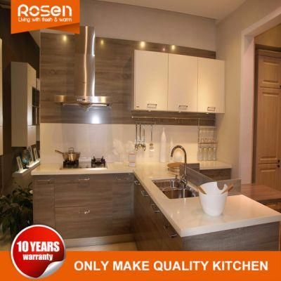 Simple Style Easy Top Practical MDF Wood Veneer Kitchen Cabinet