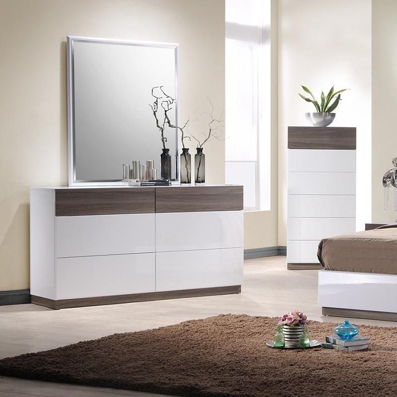 Modern Simple Design Wood Melamine Bedroom Furniture for Home / Hotel