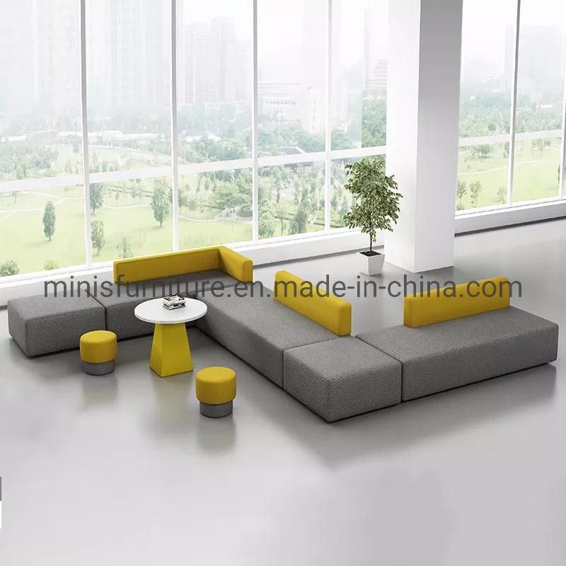 (M-SF30) Home/Hotel/Office Modern Simple Design Fabric L-Shaped Sofa Furniture with Mixed Colors