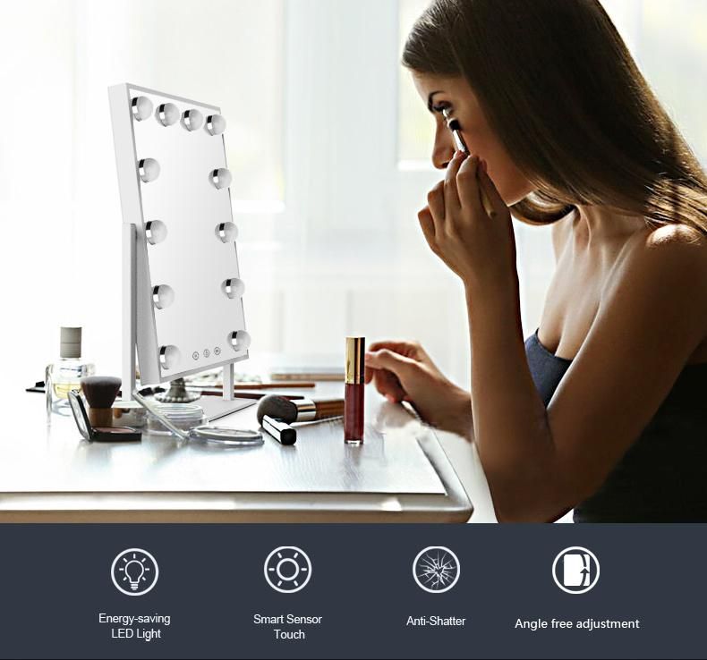 Makeup Mirror with Lights, Bluetooth Speaker and Touch Screen