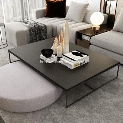 Modern MDF Side Table Furniture Simple Wrought Steel Square Coffee Table