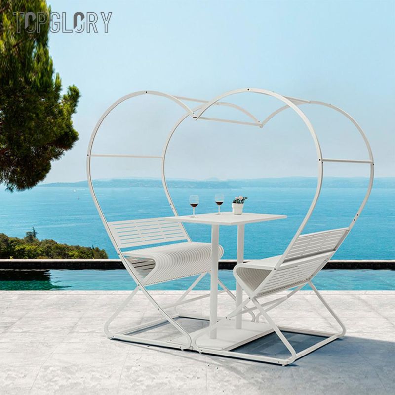 Popular Creative Design Hotel Outdoor Garden Home Furniture Aluminium Table and Chair Set