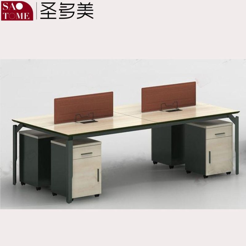 a Set of Office Furniture Four-Person Desk