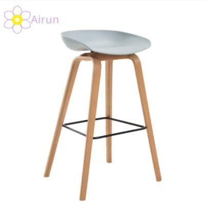 Nordic Modern Minimalist Solid Wood Home Furniture Front Desk Leisure High Bar Stool Chairs