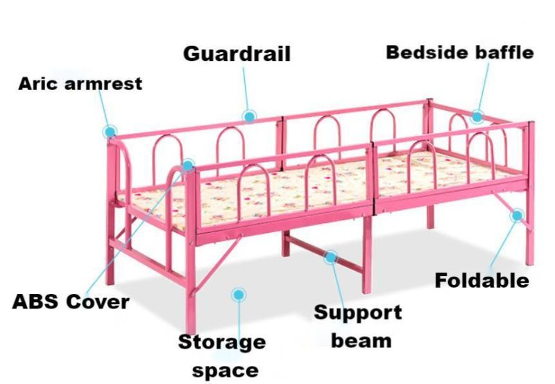 Design Frame Single Foldable Folding Fold Child Kids Bedroom Bed Furniture