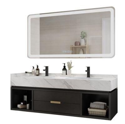 Modern Simple Intelligent Double Basin Bathroom Cabinet Combination