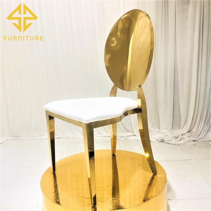 New Design Luxury Gold Bridal Stainless Steel Wedding Chair