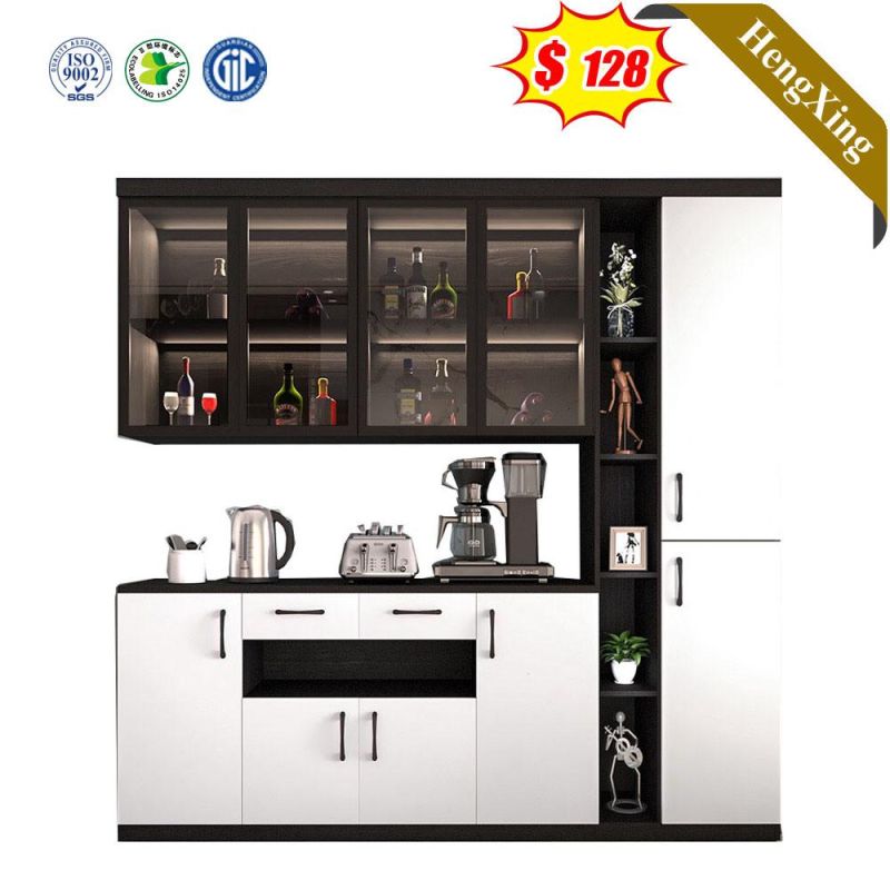 Modern Home Furniture Living Room Cabinet Wooden Kitchen Cabinet with Glass Door