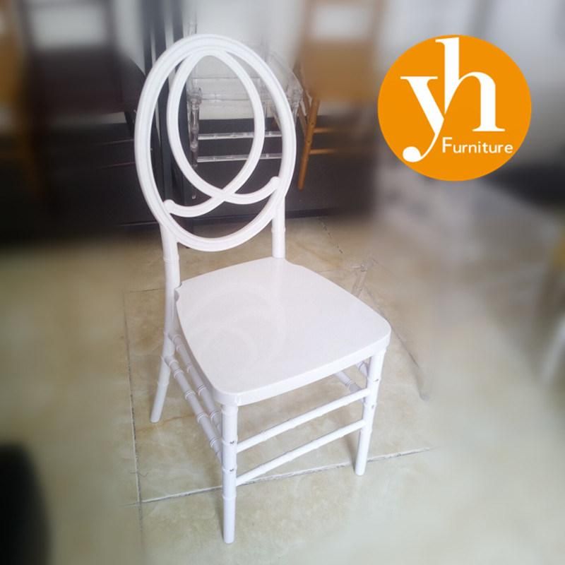 Crown Back Amber Resin Wedding Chair Colorful Plastic Party Banquet Outdoor Rental Tiffany Chair