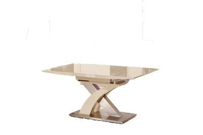 Nordic Style Home Furniture MDF Top Panel Extendable Dining Table