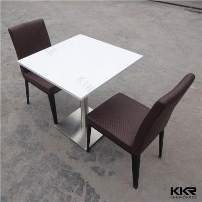 Restaurant Furniture Artificial Marble Stone Solid Surface Dining Coffee Table