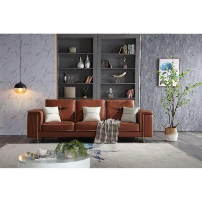 Home Furniture Luxury Leather Modern Livingroom Living Room Coffee Table Fabric Leather Sofa Set